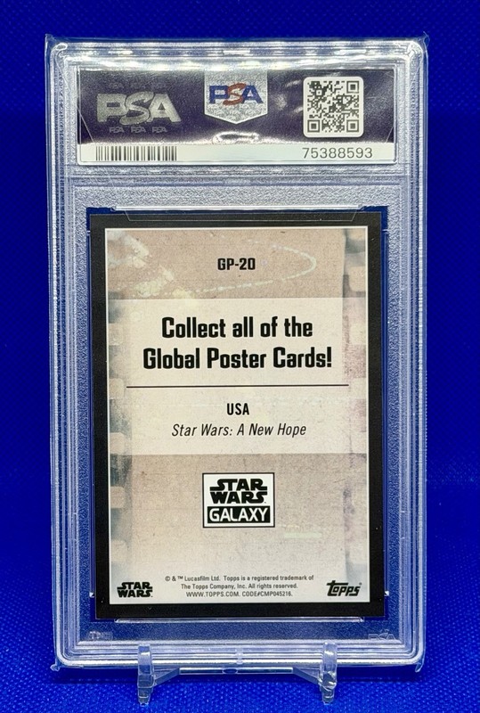 2021 Topps Chrome Star Wars Galaxy A NEW HOPE - USA PSA 10 GLOBAL POSTERS #GP20 view 2