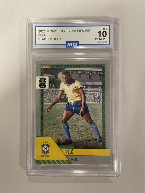 NICE 10 GEM MINT Pele 2026 FIFA World Cup Monopoly Prizm card Brazil Brasil