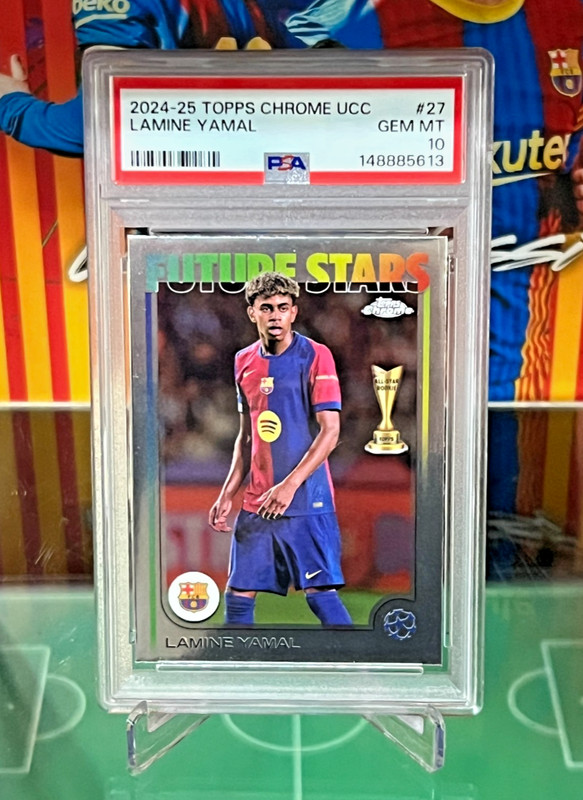 2024-25 Topps UEFA Club Competitions #27 Future Stars Lamine Yamal PSA 10