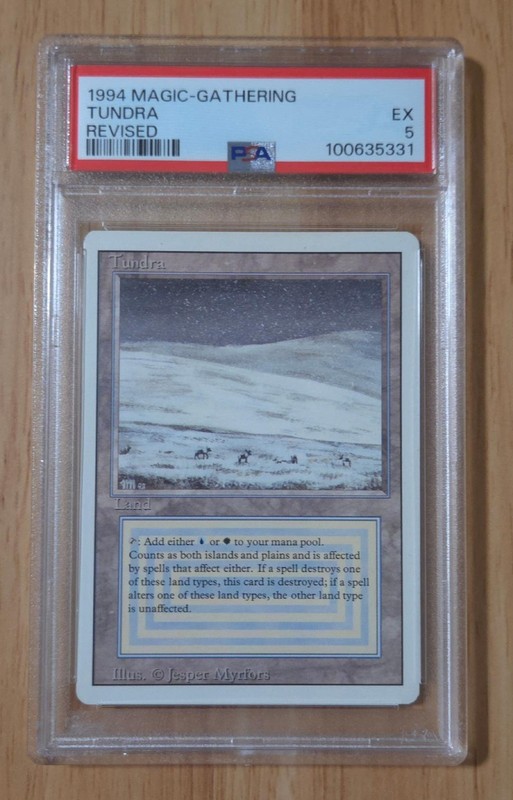 MTG Revised  Rare Dual Land TUNDRA  1994 Magic the Gathering  PSA 5 EX