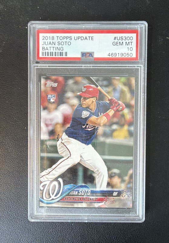 2018 Juan Soto Topps Update PSA 10 #US300 Batting Rookie