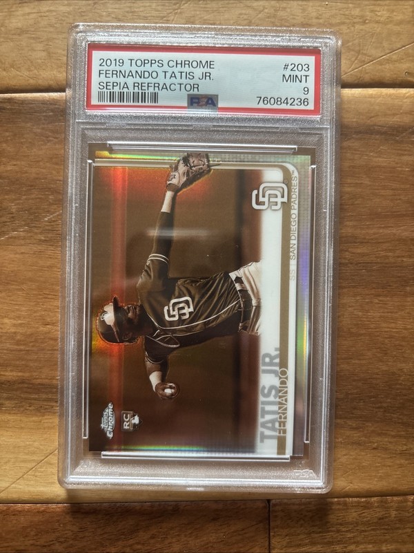 Fernando Tatis Jr 2019 Topps Chrome Rookie #203 "Sepia Refractor" - PSA 9 - MINT