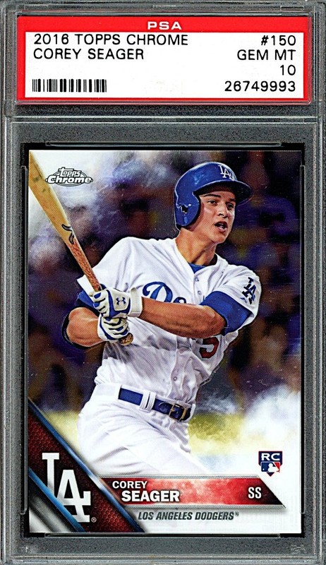 2016 Topps Chrome Corey Seager Rookie PSA 10