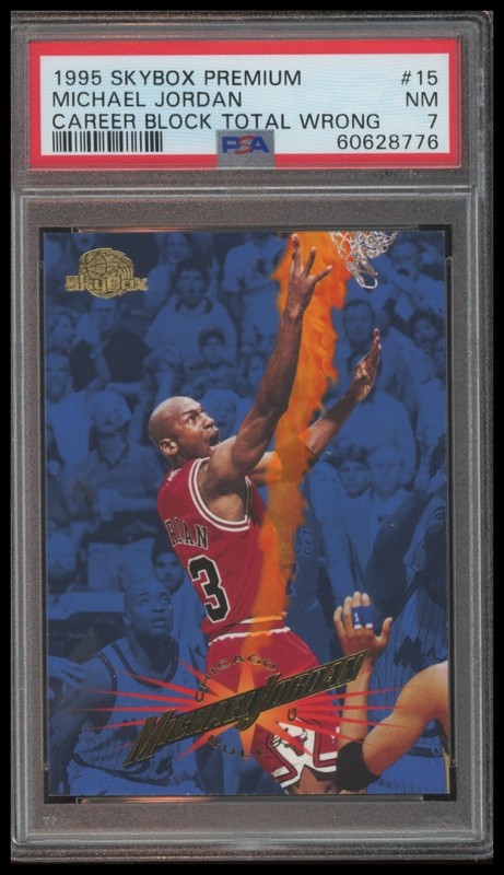 1995-96 SkyBox Premium #15 Michael Jordan PSA 7 Chicago Bulls