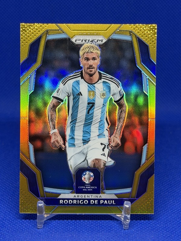 Rodrigo De Paul 2024 Panini Prizm Copa America #9 Gold Prizm /10 Argentina