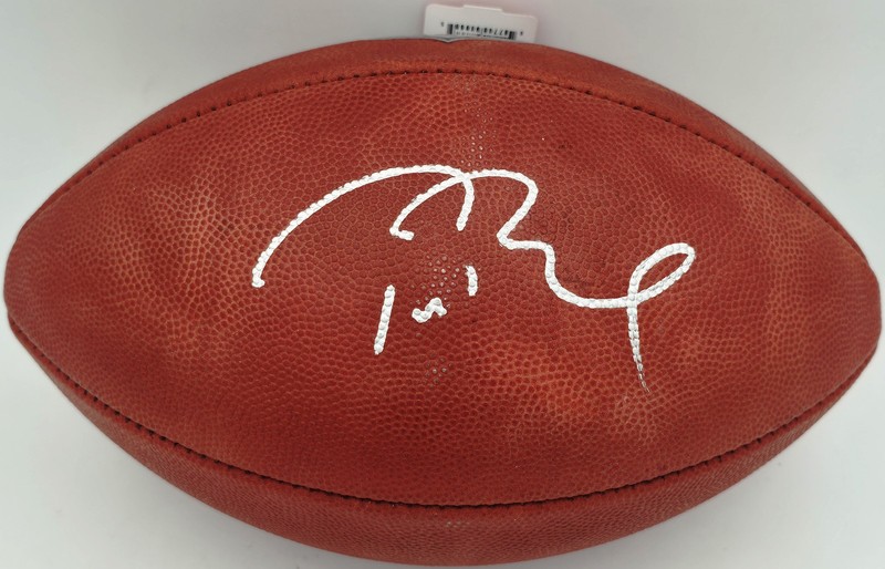 Tom Brady Auto NFL Leather Game Football Patriots Fanatics #B136426