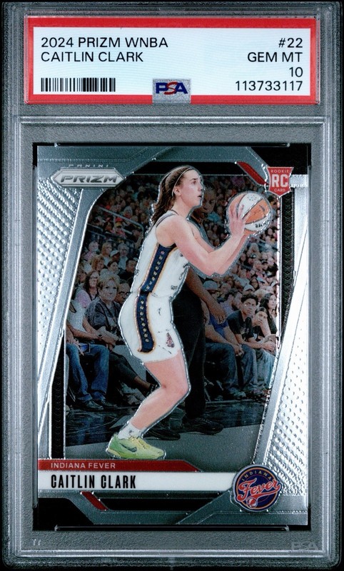 2024 Panini Prizm WNBA #22 Caitlin Clark Fever RC Rookie PSA 10 GEM MINT