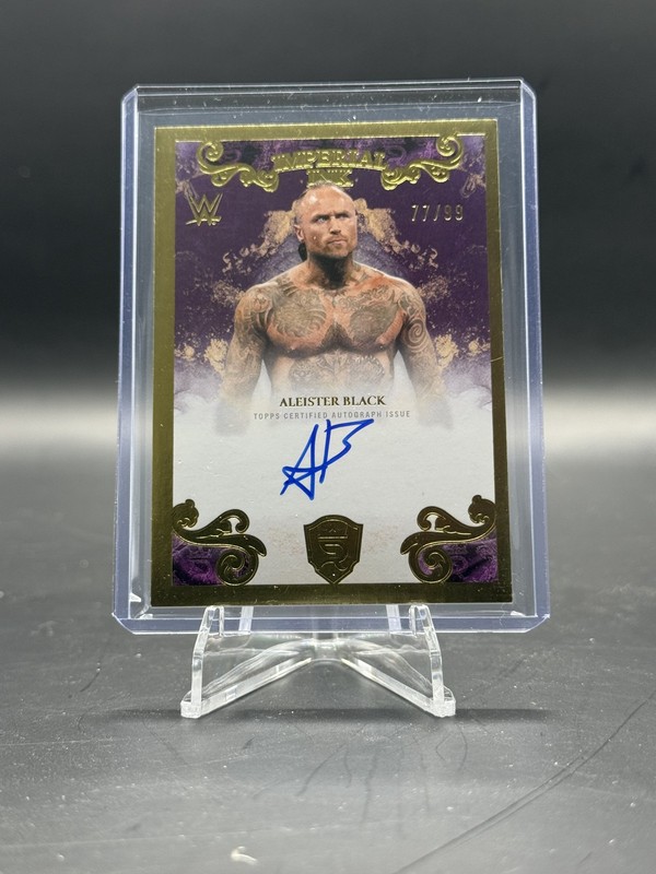 2025 Topps Royalty WWE #IMP-ABL Aleister Black Imperial Ink #/99