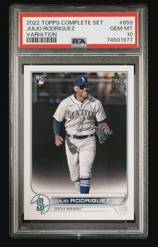 2022 Topps Complete Set Julio Rodriguez #659 RC Variation PSA 10 Gem Mint view 1