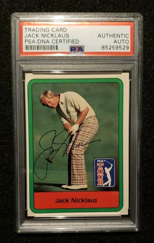 *JACK NICKLAUS* 1982 Donruss Golf #16 Signed AUTO Autograph PSA/DNA