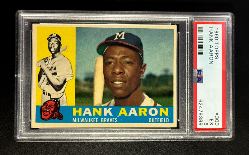 1960 Topps Baseball # 300 - Hank Aaron - PSA 5 EX