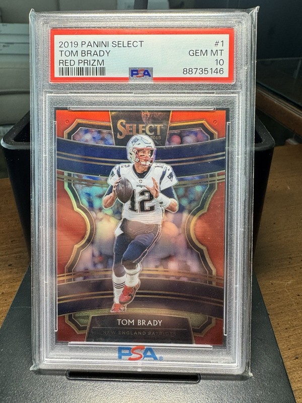 2019 PANINI SELECT #1 TOM BRADY RED PRIZM SN /99 PSA 10 GEM MINT