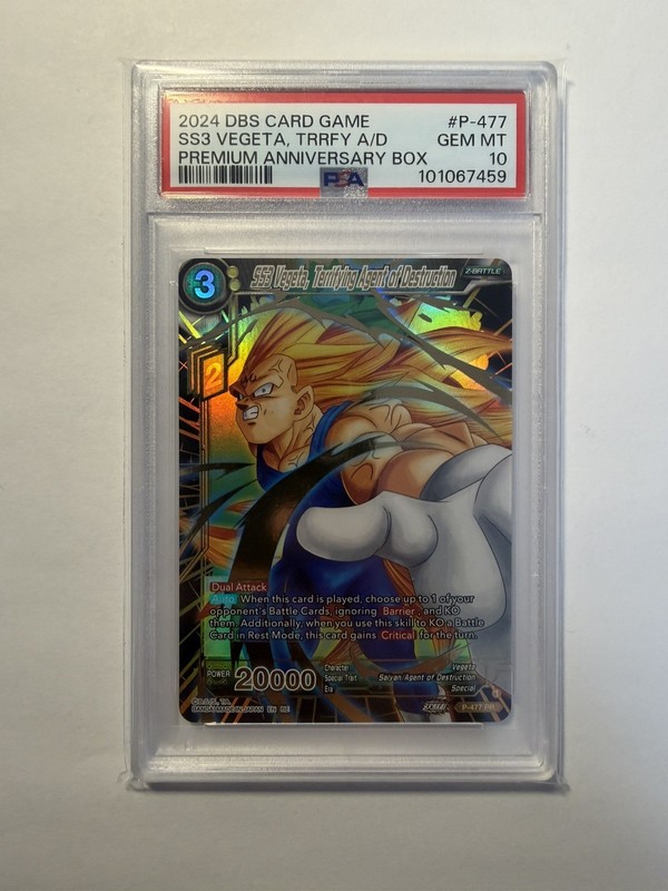SS3 Vegeta Terrifying Agent of Destruction GOLD STAMP Foil Dragon Ball Super PSA view 1