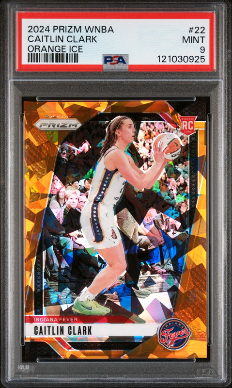 2024 Panini Prizm WNBA Caitlin Clark Orange Ice Prizm RC #22 PSA 9 Fever HQ2