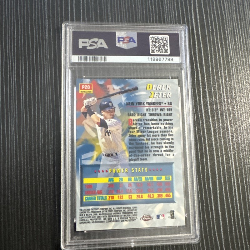 2000 Topps Chrome - Power Players Derek Jeter #P20 Refractor view 2