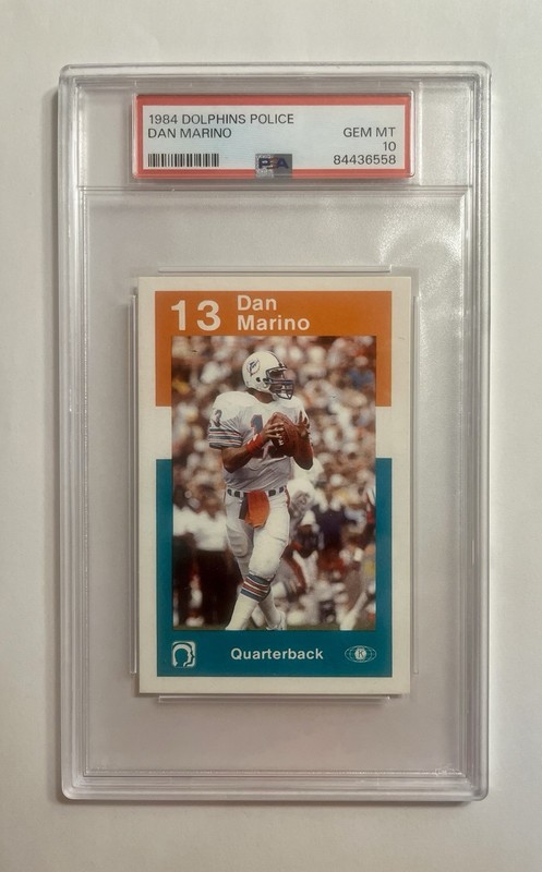 Dan Marino 1984 Dolphins Police Rookie Card RC PSA 10 Gem Mint Miami