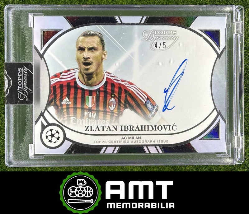 Zlatan Ibrahimovic 2024-25 Topps Dynasty UEFA CC 4/5 Auto Black AC Milan