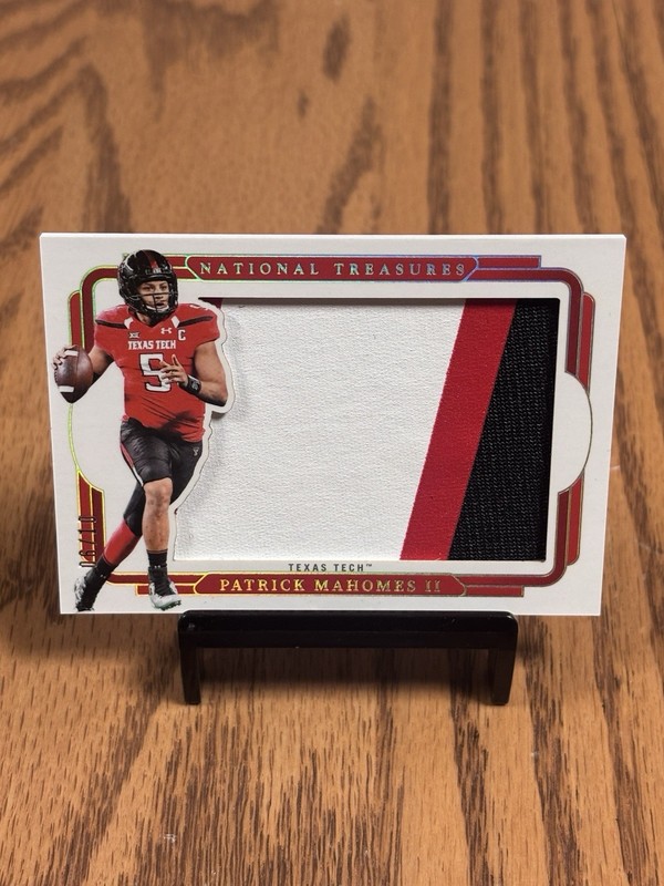 Patrick Mahomes II 2025 National Treasures Collegiate Patch  /10 Texas Tech SSP 