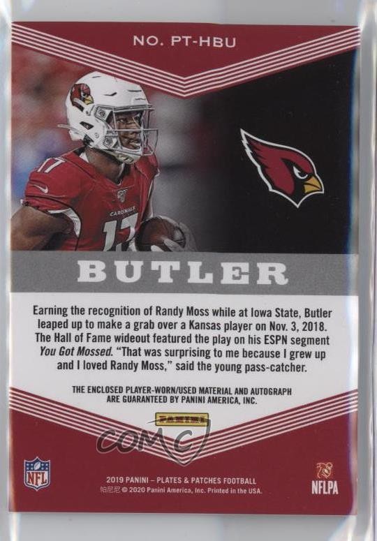 2019 Panini Plates & Patches Trio /35 Hakeem Butler #PT-HBU Patch Auto 4f5 view 2