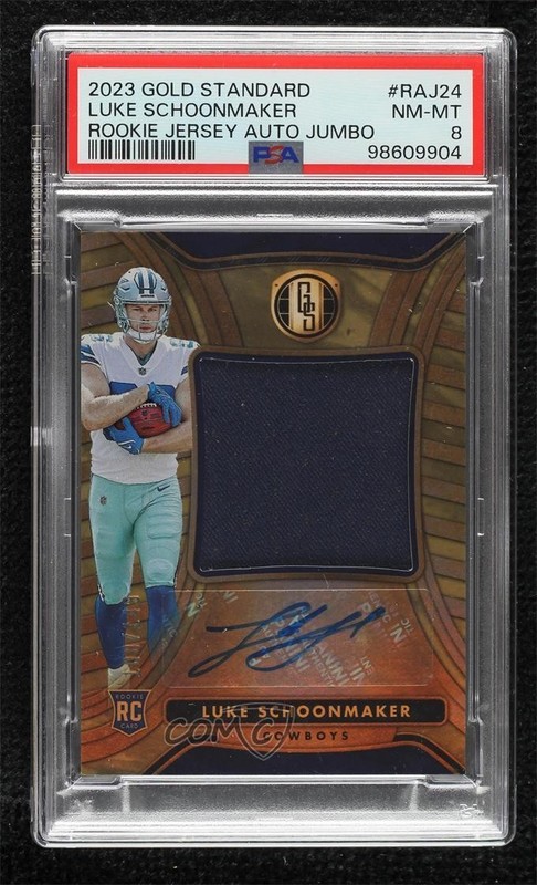 2023 Gold Standard Rookie Jersey Jumbo /149 Luke Schoonmaker PSA 8 Auto 15r3