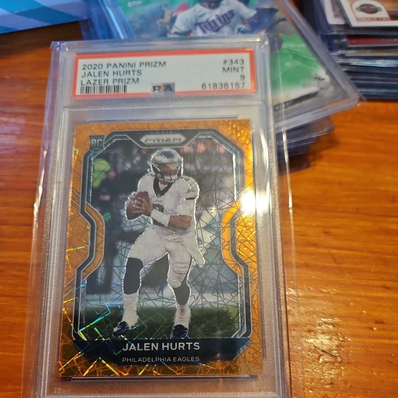 🔥2020 Panini Prizm Rookie Jalen Hurts #343 Lazer Prizm (RC) PSA 9 HOT 🔥🥵 🔥
