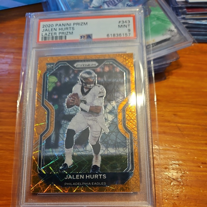 🔥2020 Panini Prizm Rookie Jalen Hurts #343 Lazer Prizm (RC) PSA 9 HOT 🔥🥵 🔥 view 2
