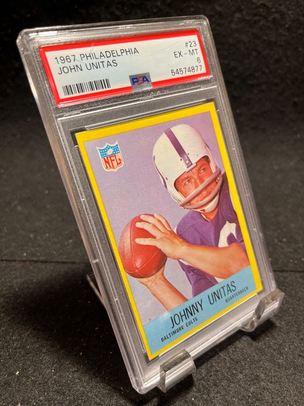 1967 Philadelphia Johnny Unitas #23 PSA 6 HOF - Beautiful Copy - Free Delivery view 2