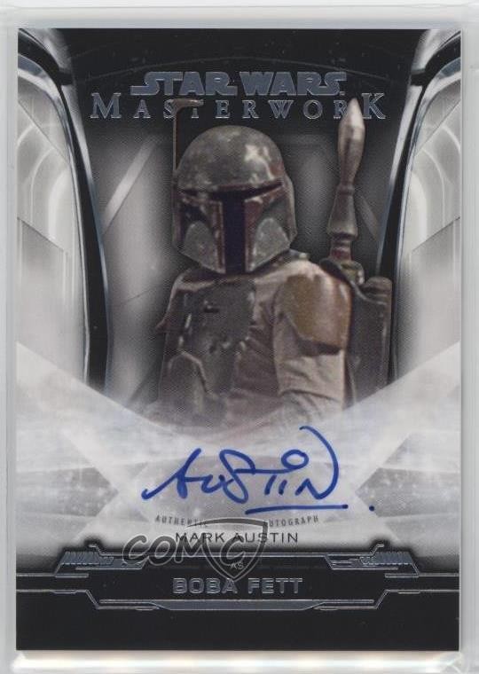 2019 Topps Star Wars Masterwork Auto Mark Austin as Boba Fett #A-MA Auto 1cc7