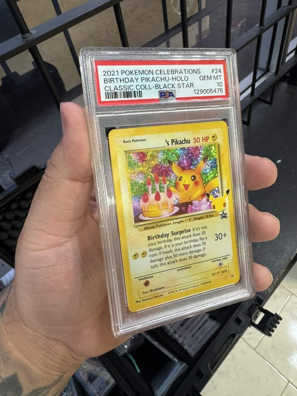 Pokémon Birthday Pikachu Celebrations #24 Promo PSA 10 GEM Mint TCG Card