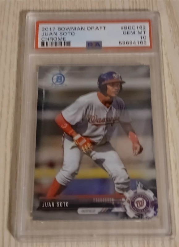 Bowman 2017 Draft Chrome Rookie Juan Soto #BDC-162 Nationals PSA 10