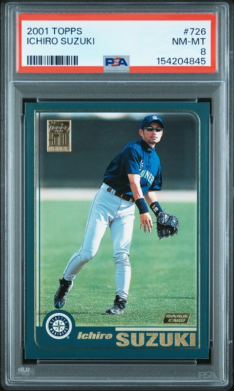 2001 Topps #726 Ichiro Suzuki PSA 8