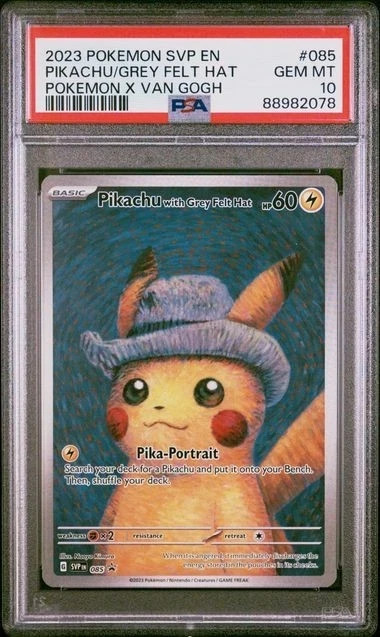 2023 Pokemon SVP EN-SV Black Star Promo #085 Pikachu With Grey Felt Hat PSA 10