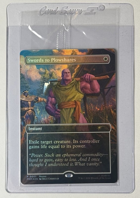 THANOS Magic the Gathering PSA Magazine Promo Swords to Plowshares Marvel 