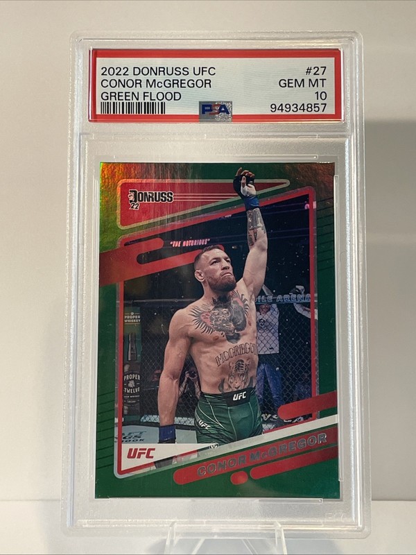 2022 Donruss UFC Donruss #27 Conor McGregor Green Flood PSA 10
