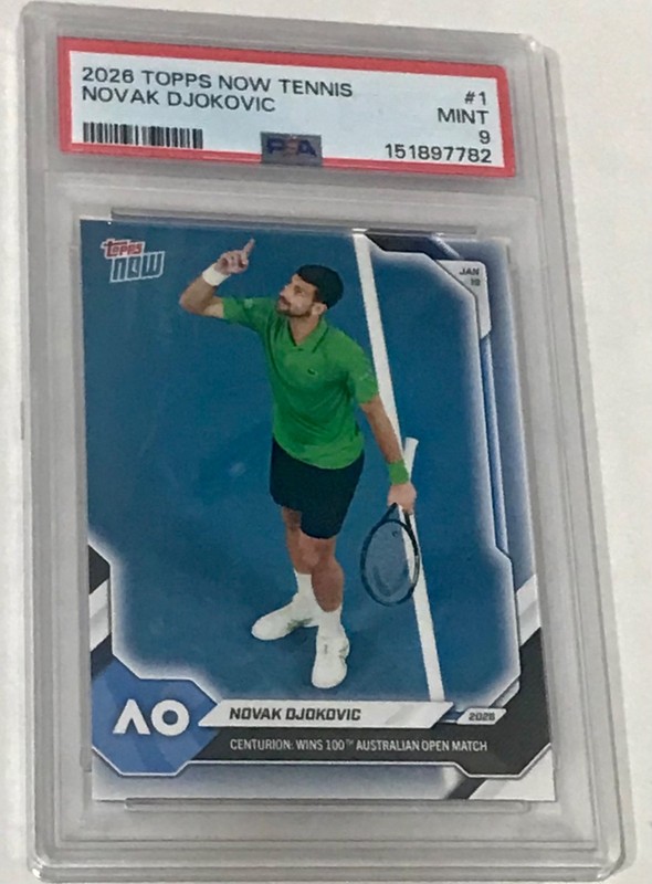 NOVAK DJOKOVIC  2026  TOPPS NOW  TENNIS  #1  MINT    PSA 9  FREE SHIPPING