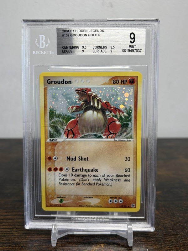 Groudon Holo 102/101 BGS 9 - 2004 Pokemon EX Hidden Legends POP 21