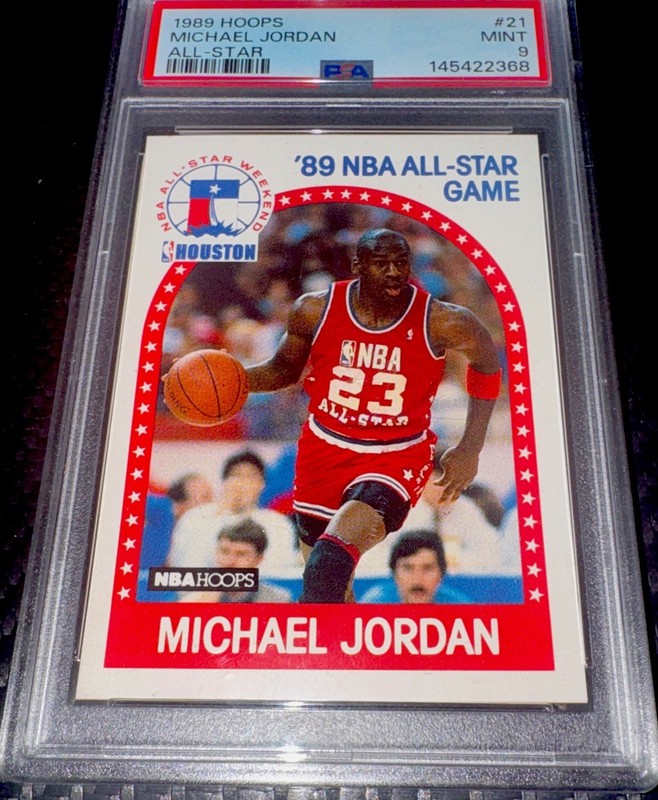 1989-90 NBA HOOPS All-Star Game Michael Jordan #21 PSA Mint 9! Chicago Bulls 🔥