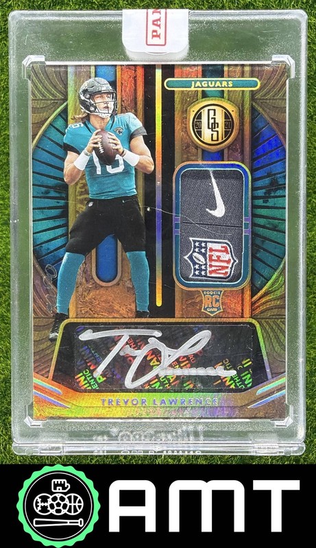 Trevor Lawrence RC Laundry Tag Patch Auto 2021 Panini Gold Standard 1/1 Prime