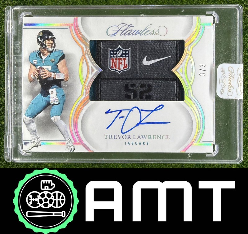 Trevor Lawrence Laundry Tag Patch Auto 2025 Panini Flawless 3/3 Jaguars LTS-TLE
