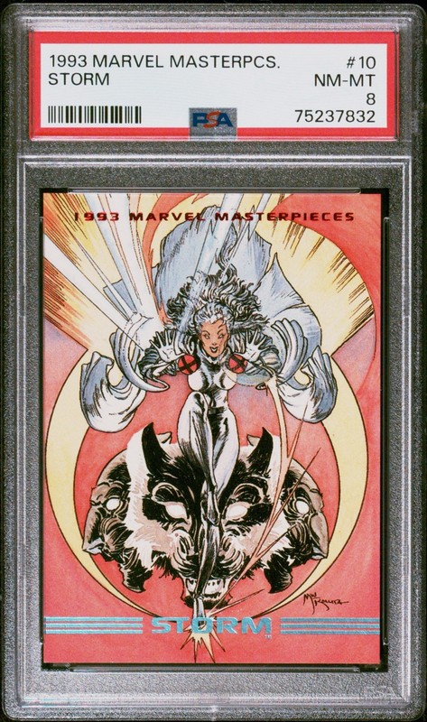 Storm 1993 Marvel Masterpieces Skybox #10 PSA Near-Mint Mint NM-MT 8!