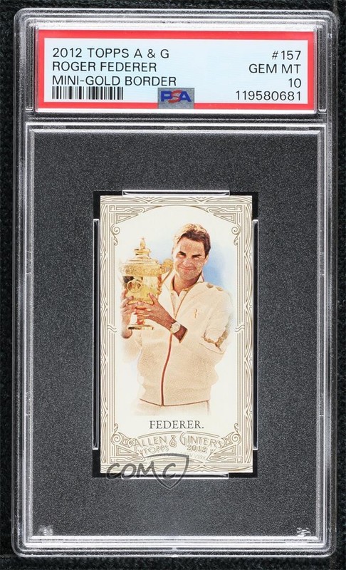 2012 Allen & Ginter's Retail Mini Gold Border Roger Federer PSA 10 GEM MT 8nf