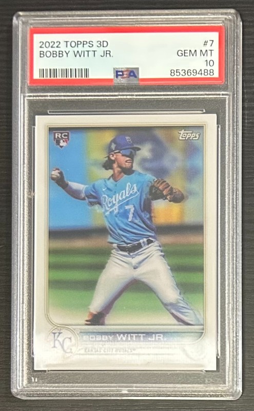 2022 Topps On Demand 3D Bobby Witt Jr. #7 PSA 10 Rookie Card RC Royals