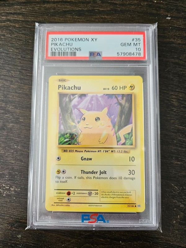 2016 Pokemon XY Pikachu Evolutions 35/108 PSA 10