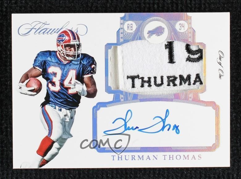 2017 Panini Flawless Platinum 1/1 Thurman Thomas #PA-TT Patch Auto HOF