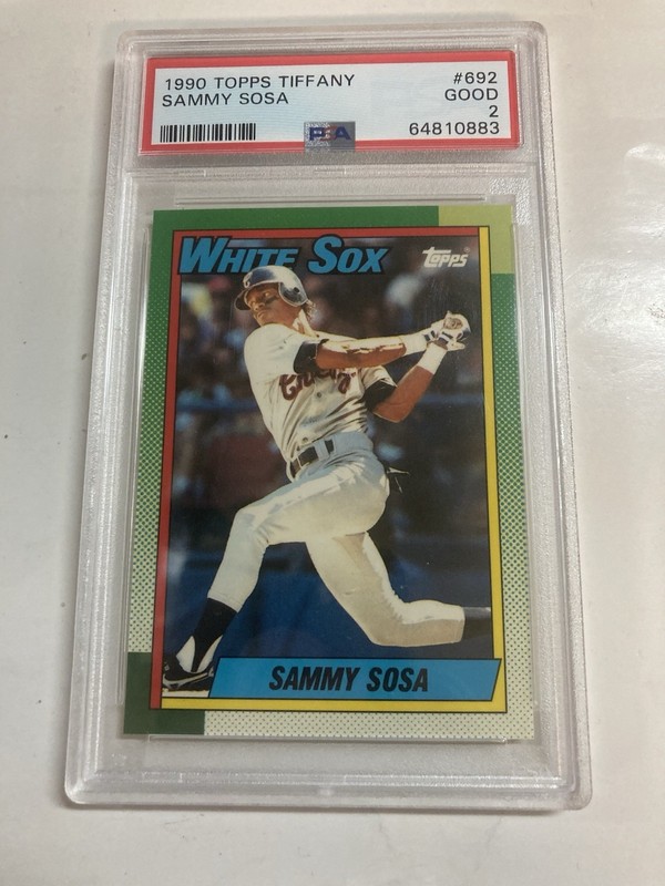 Psa 2 1990 Topps Tiffany Sammy Sosa Rc Rookie #692
