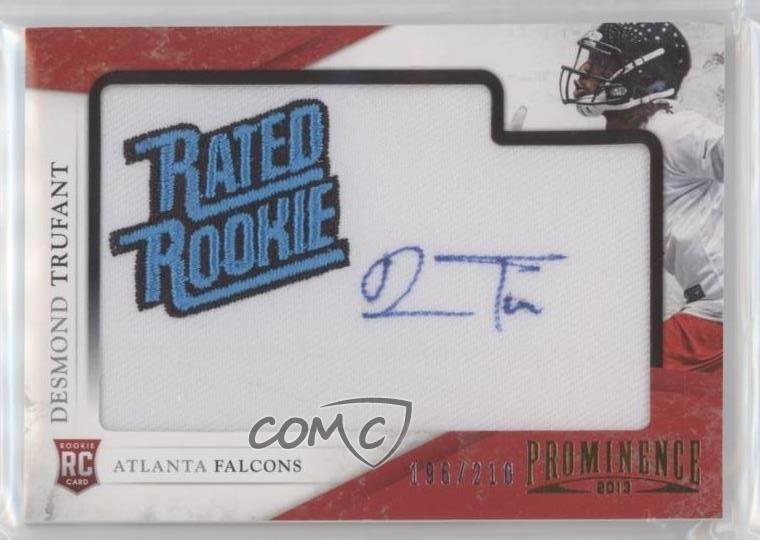 2013 Panini Prominence 196/210 Desmond Trufant #127 Patch Auto fm1