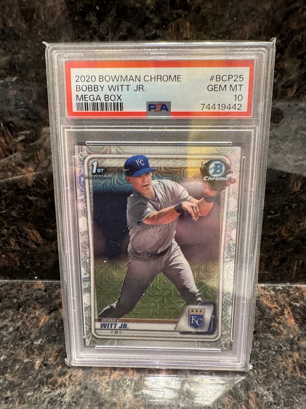 2020 Bowman - Chrome Prospects Bobby Witt Jr. #BCP-25 Mojo Refractor (RC) PSA 10