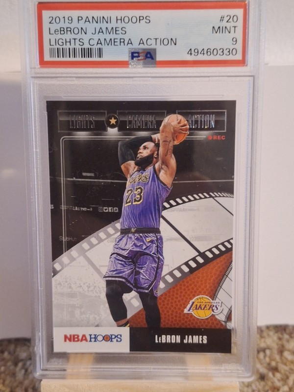 2019 Panini Hoops LeBron James #20 Lights Camera Action PSA 9 MINT LA Lakers