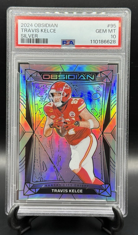 Travis Kelce SILVER Serial /75 | 2024 Obsidian #95 SSP | PSA 10