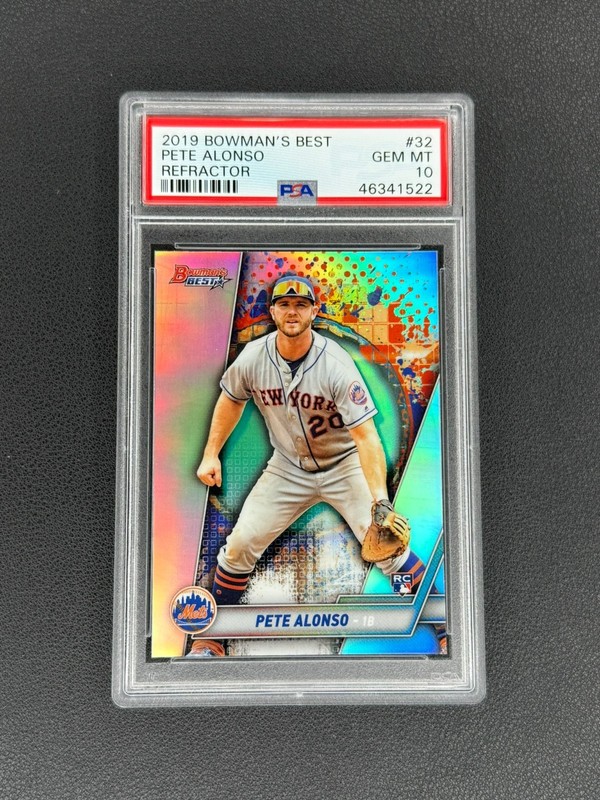 2019 Bowman's Best - PETE ALONSO #32 - Refractor Rookie RC PSA 10 Mets